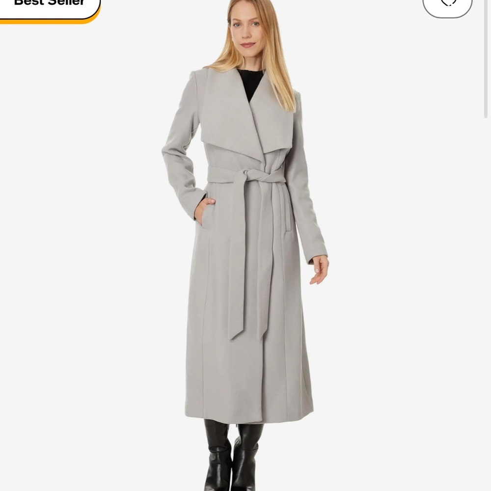 Cole Haan Beige Wool Maxi Wrap Coat